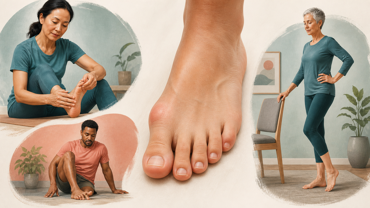 Exercise categories studied for mobility, foot-muscle control and balance