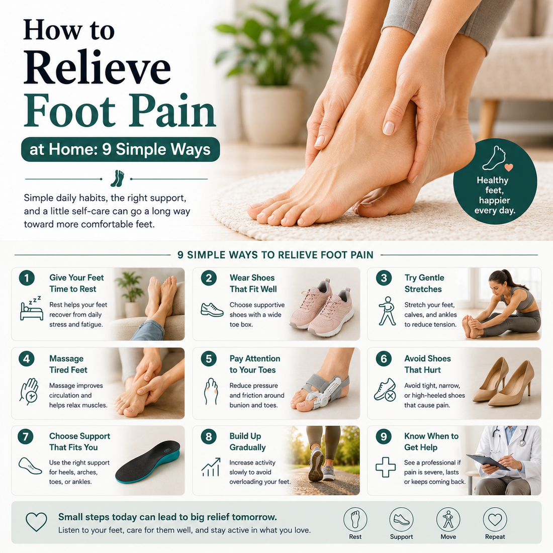 How to Relieve Foot Pain at Home: 9 Simple Ways to Feel More Comfortable