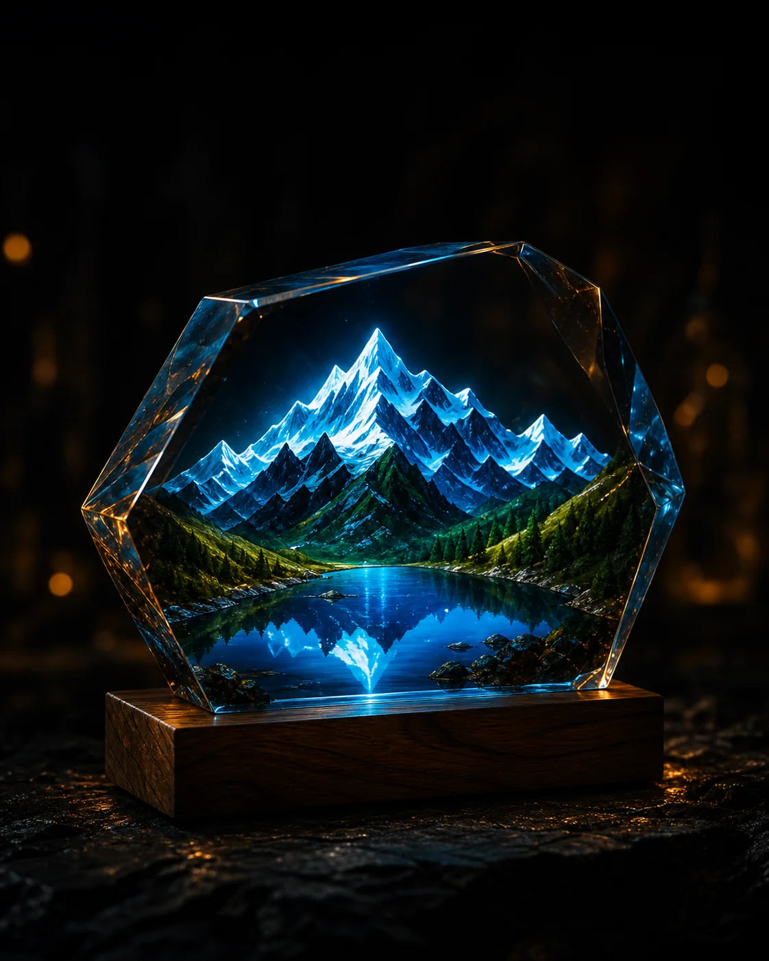 Mountain Lake Lamp in the Nature and Mountains collection