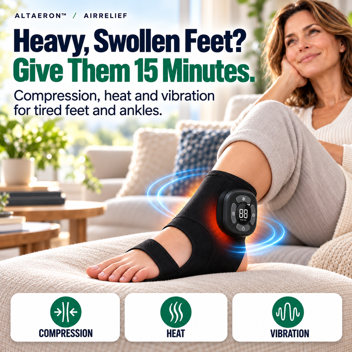 Altaeron™ AirRelief Foot & Ankle Massager