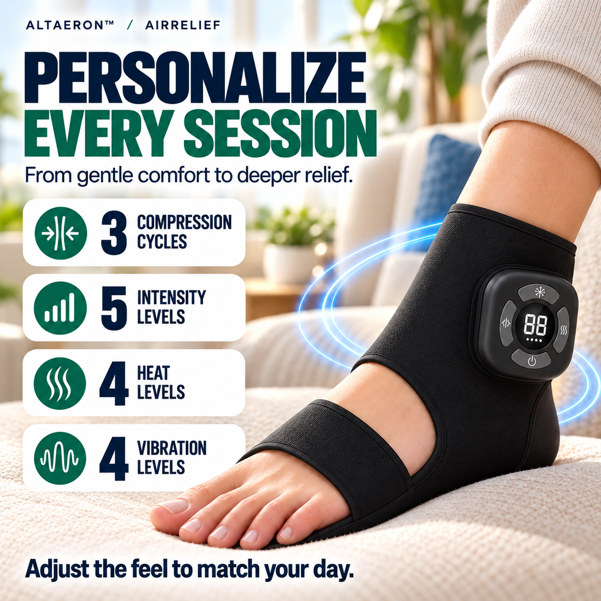Altaeron™ AirRelief Foot & Ankle Massager