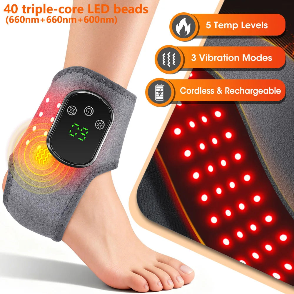 Electric foot and hand massager can vibrate and heat the ankles and ankles, and the bracket joints are portable, which can relax