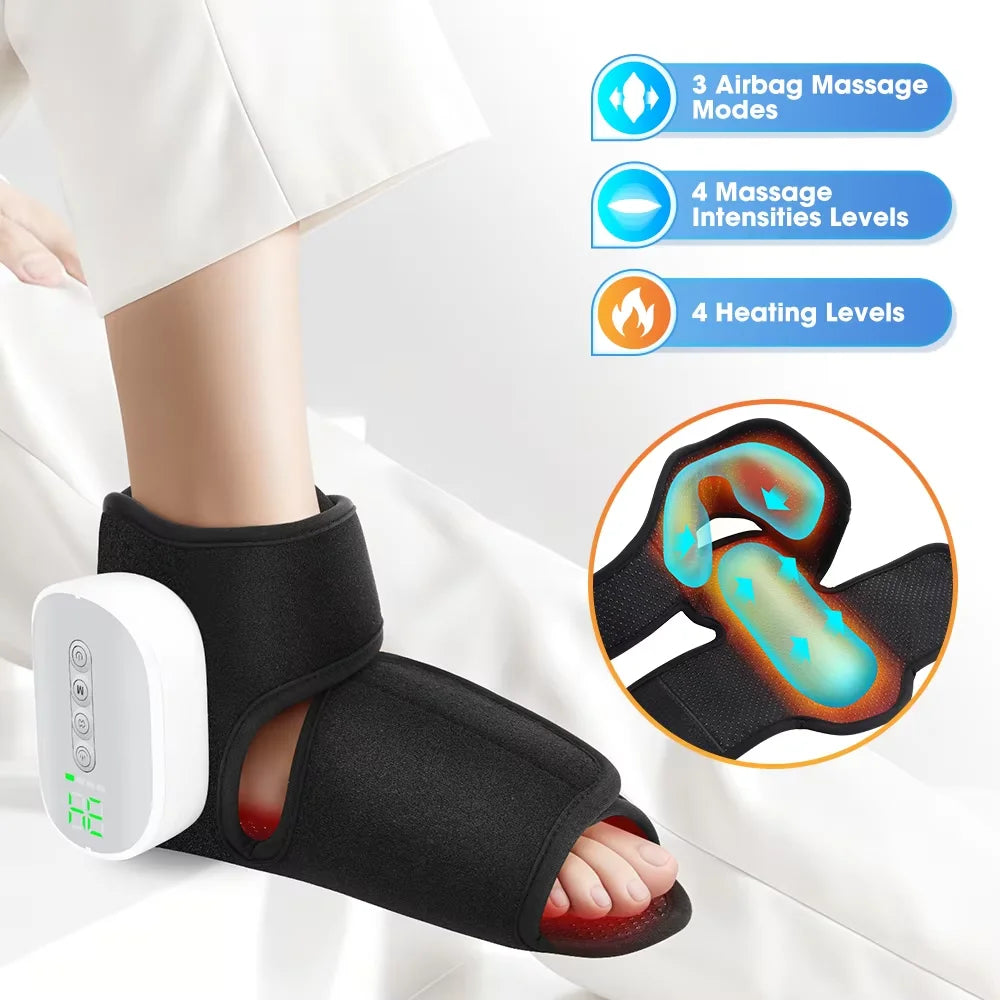 Electric foot and hand massager can vibrate and heat the ankles and ankles, and the bracket joints are portable, which can relax