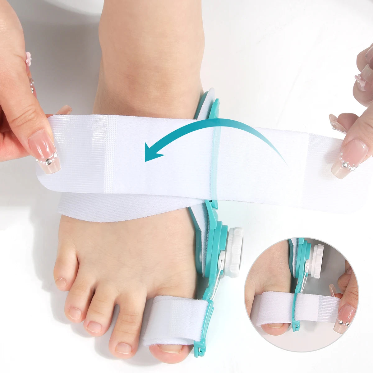 ‌Day/Night Wearable Bunion Corrector - Adjustable Knob Design for Toe Overlapping & Big Toe Misalignment, Hallux Valgus Orthotic