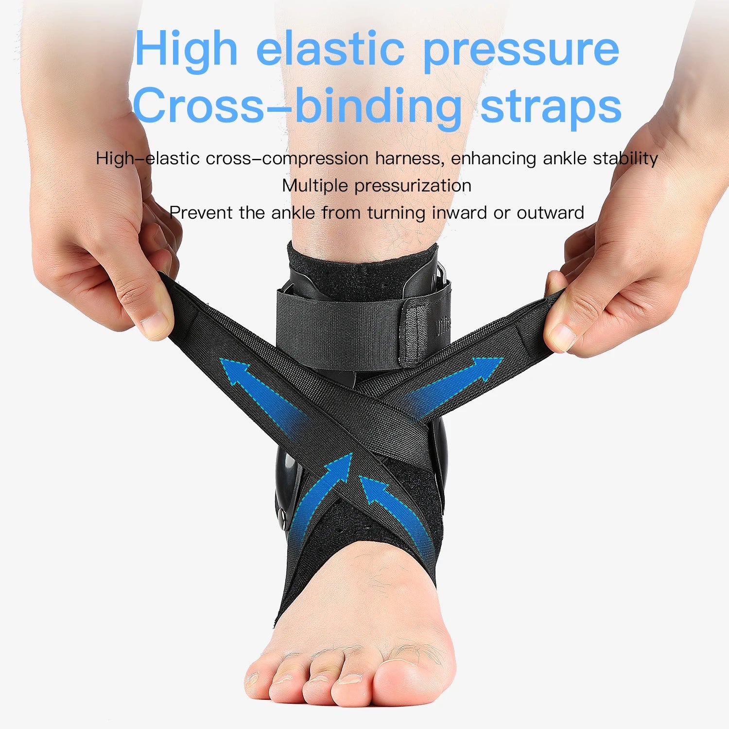Ankle joint support with side stabilizer, suitable for male and female ankle joint splint stabilizer for restorative tendinitis