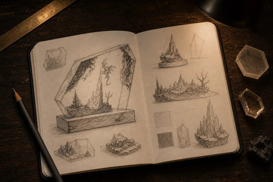Miniature terrain composition